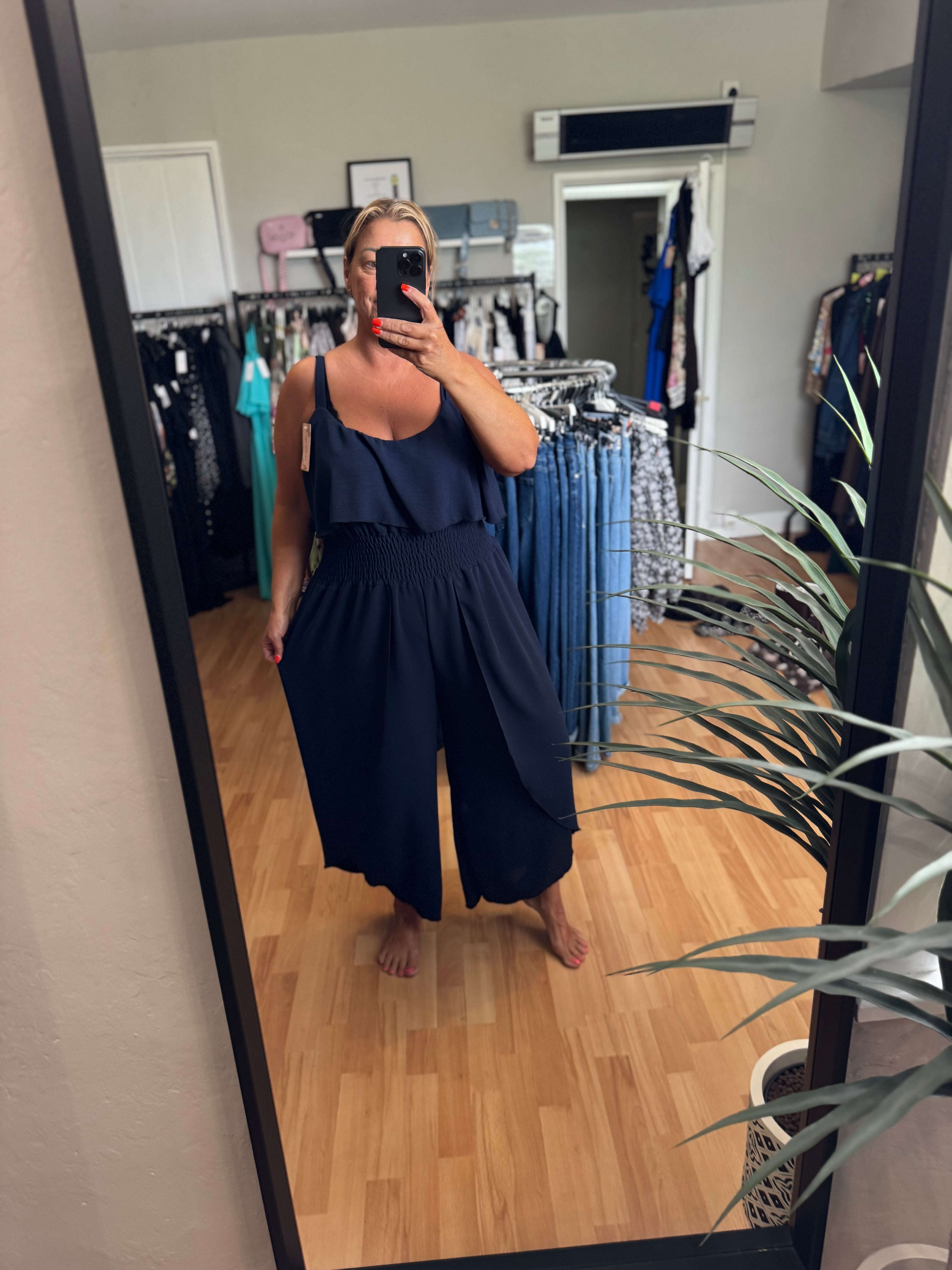 Navy blue jumpsuit