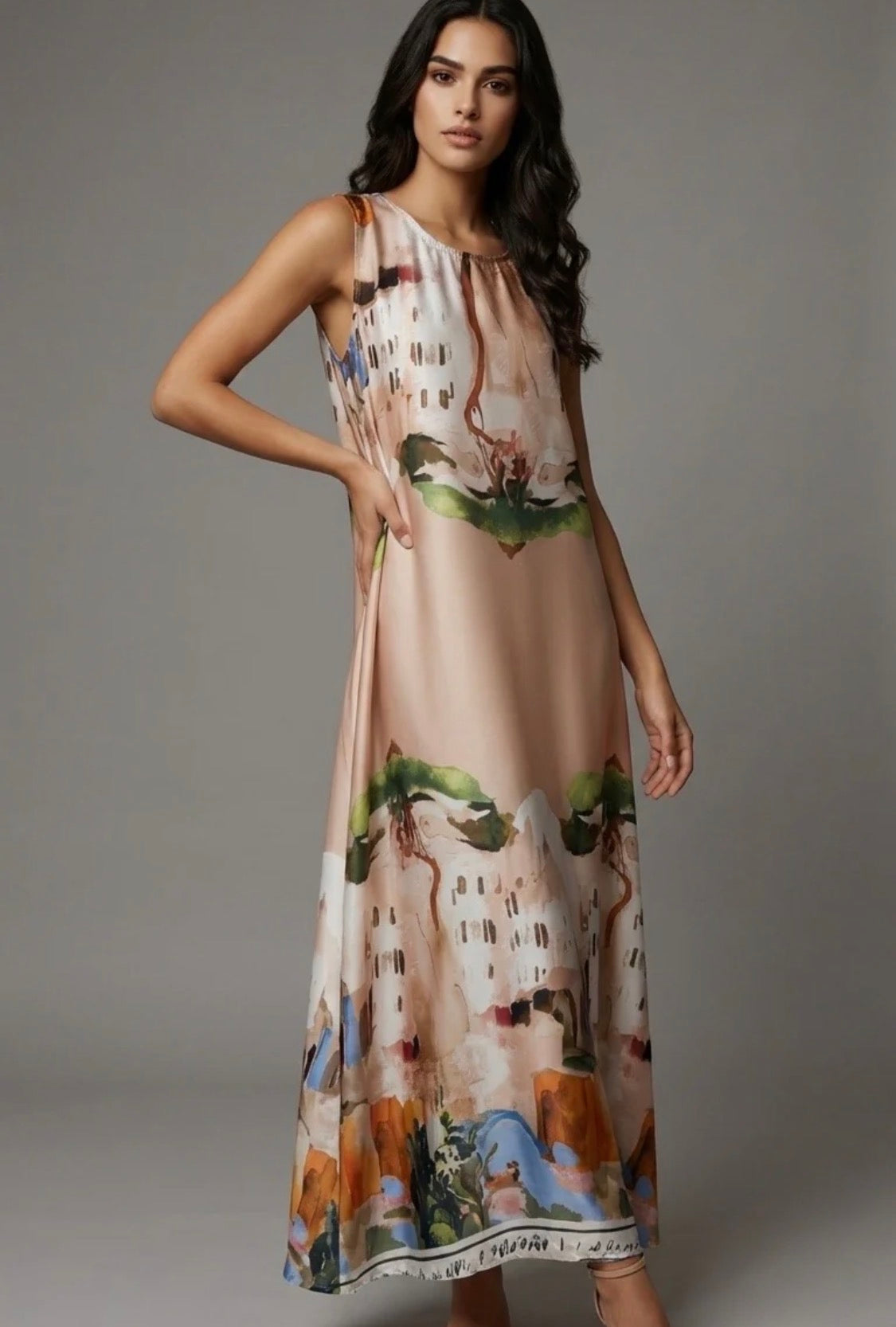 Peachy Santorini dress 8-16