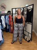 Animal print palazzo trousers