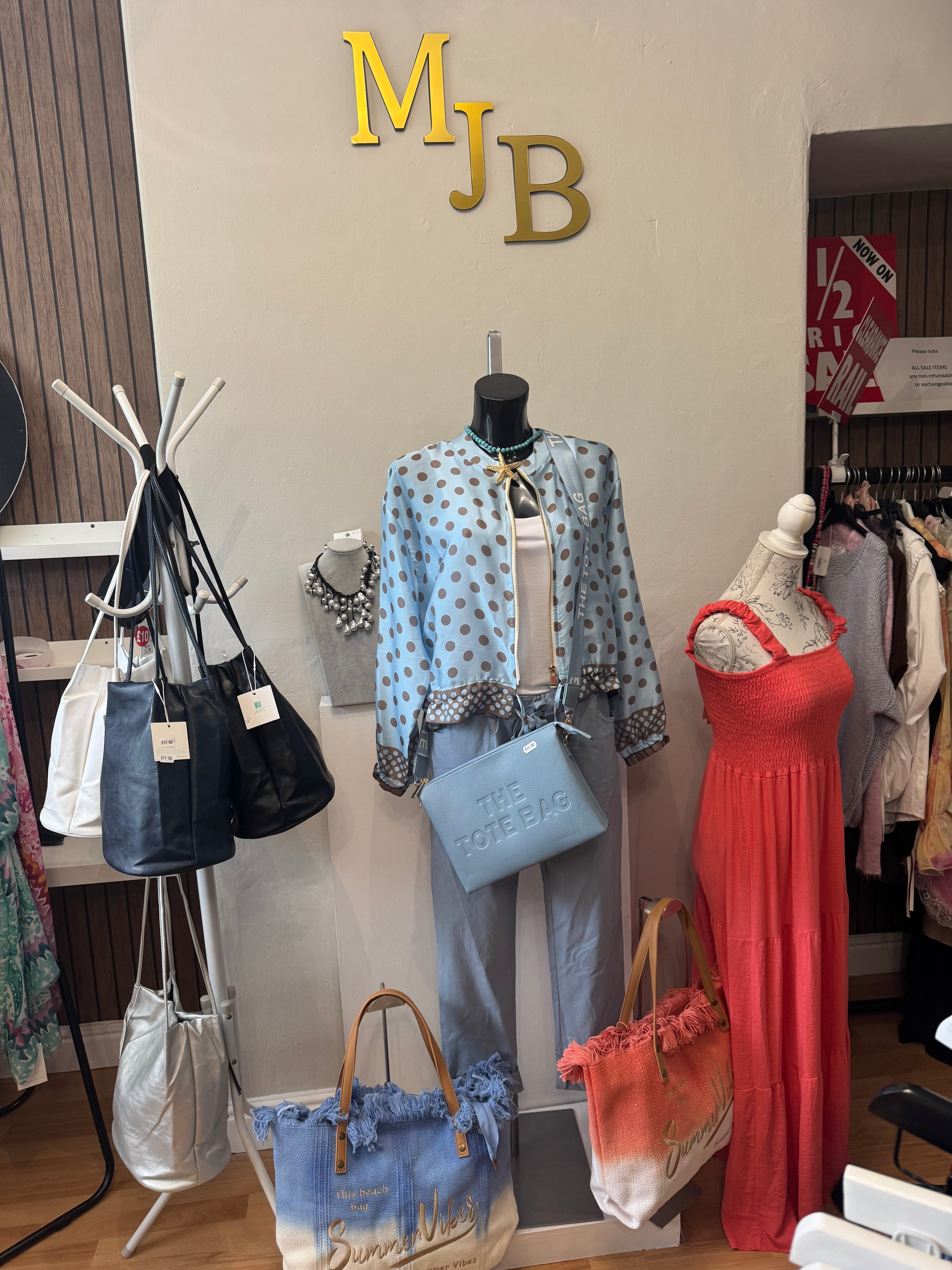 Blue polka dot summer bomber jacket 6-16