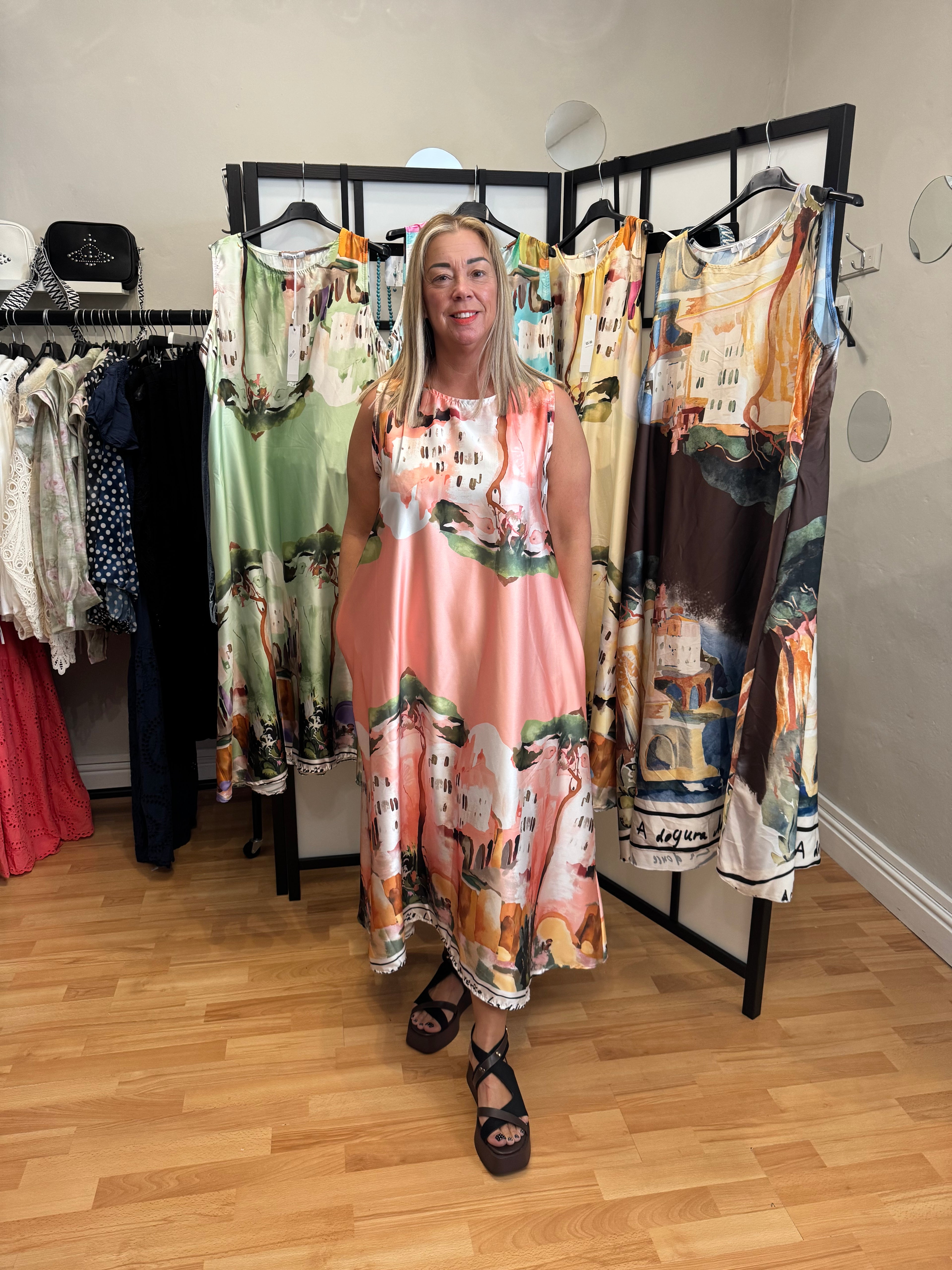 Peachy Santorini dress 8-16