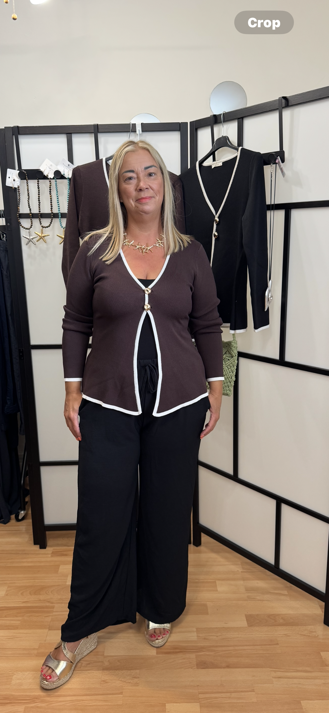 Brown cardigan