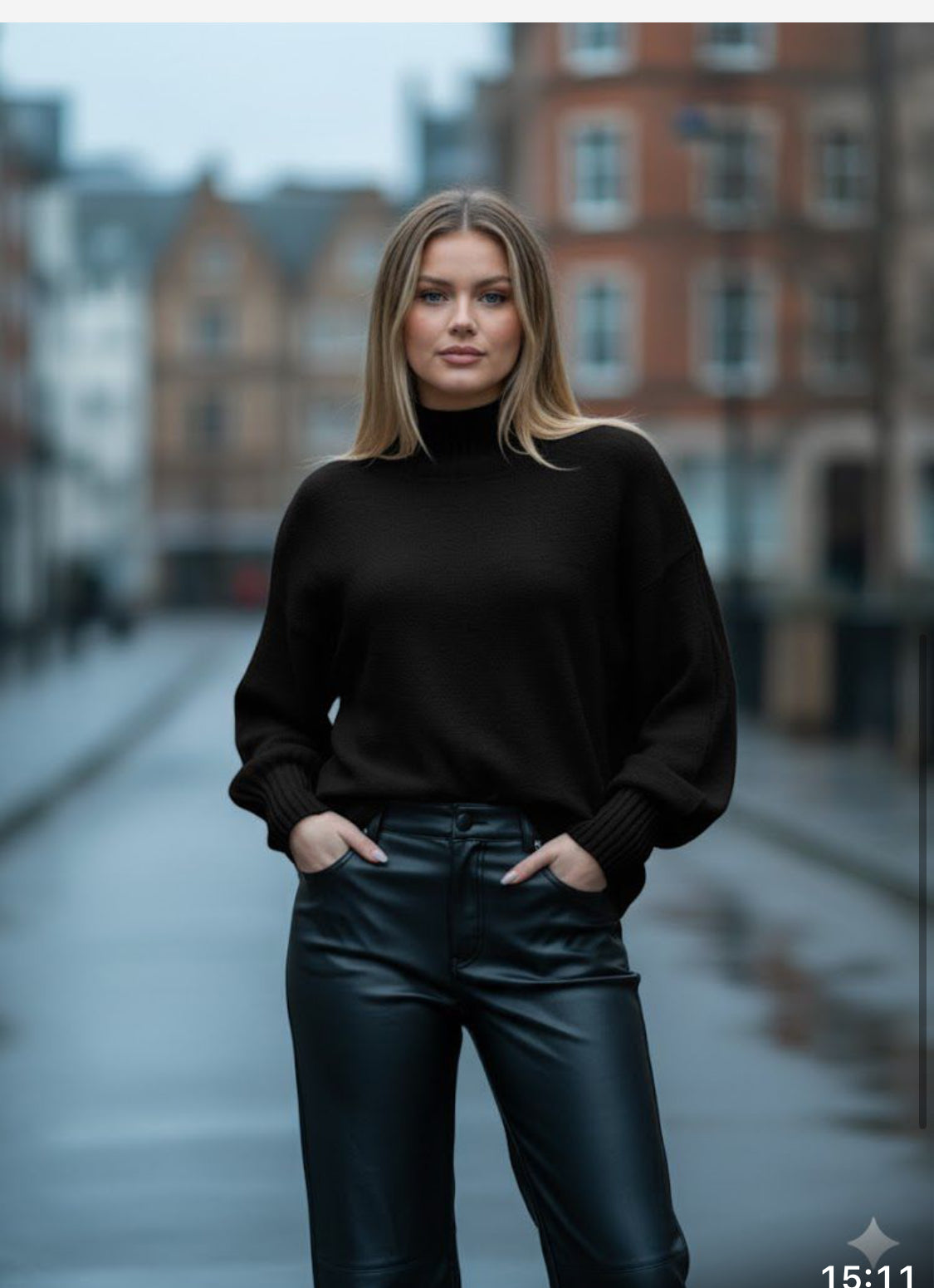Black wool jumper