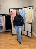 Black laced sleeve jumper