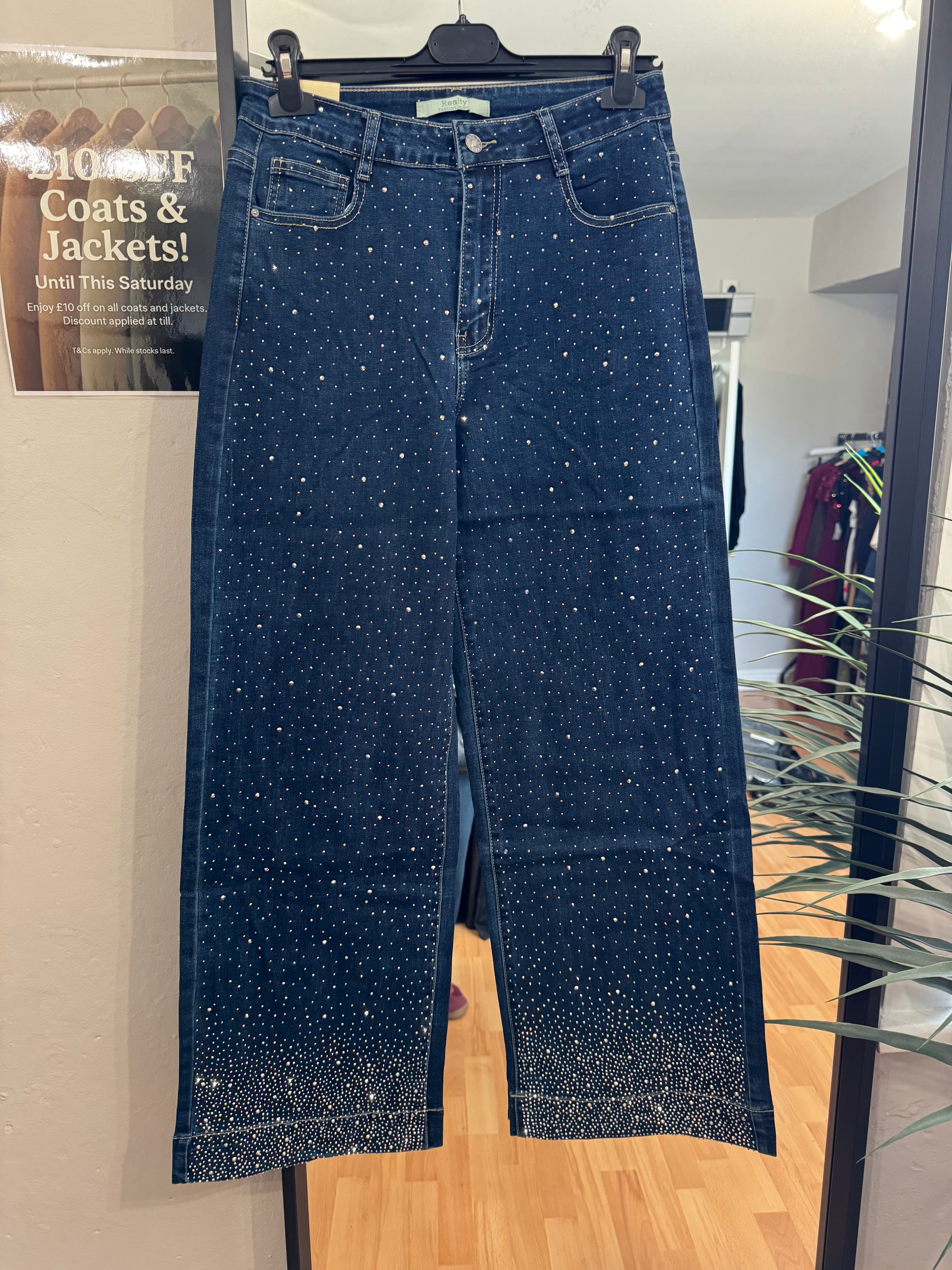 Sparkly denim jeans size 12