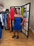 Royal blue playsuit one size